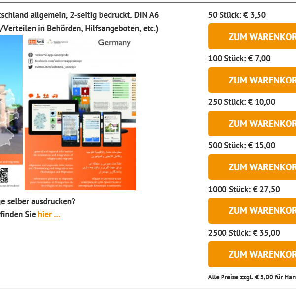 Bestellmöglichkeiten für Drucksachen